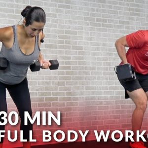 30 Minute Full Body Workout with Dumbbells - Home Strength Training Total Body Workout with Weights