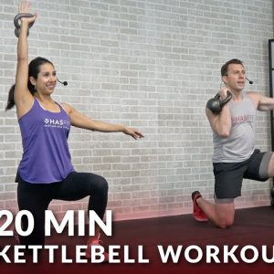 20 Minute Kettlebell Workout - HIIT Kettlebell Workouts for Fat Loss & Strength Exercises
