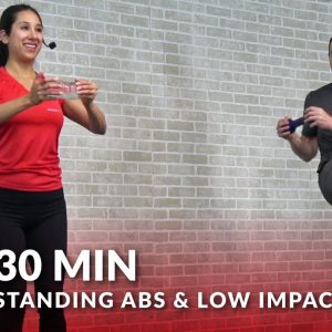 30 Min Standing Abs & Low Impact Cardio Workout at Home - 30 Minute Cardio for Beginners Ab Workouts