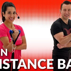 45 Min Full Body Resistance Band Workout - Exercise Band Workouts for Arms, Legs, Chest, Back, Abs