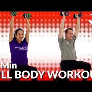 45 Min Dumbbell Full Body Workout at Home - Total Body Strength Training Workouts with Weights