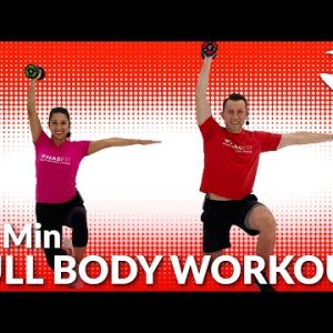 45 Min Full Body Workout with Dumbbells at Home - Strength Training Total Body Workouts with Weights