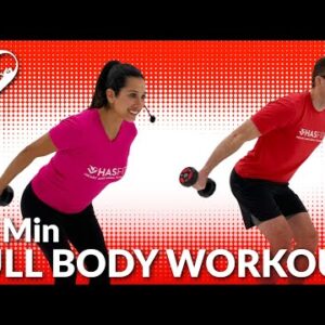 30 Minute Full Body Workout with Dumbbells – Total Body Workouts with Weights Home Strength Training