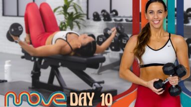 30 Minute Chest & Triceps Strength Circuit Workout | MOVE - Day 10