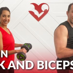 25 Min Back and Biceps Workout with Dumbbells at Home - Back and Bis Exercises for Women & Men