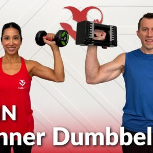 20 Min Beginner Dumbbell Full Body Workout at Home Strength Training