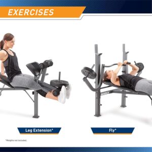 marcy standard weight bench incline with leg developer and butterfly arms review